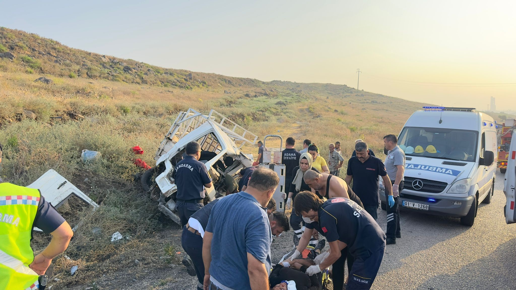 Adana'da Trafik Kazası 3 Ölü, 2 Yaralı (1)