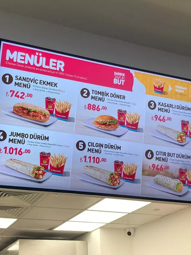 Tavuk Doner Fiyatı Havalimanı