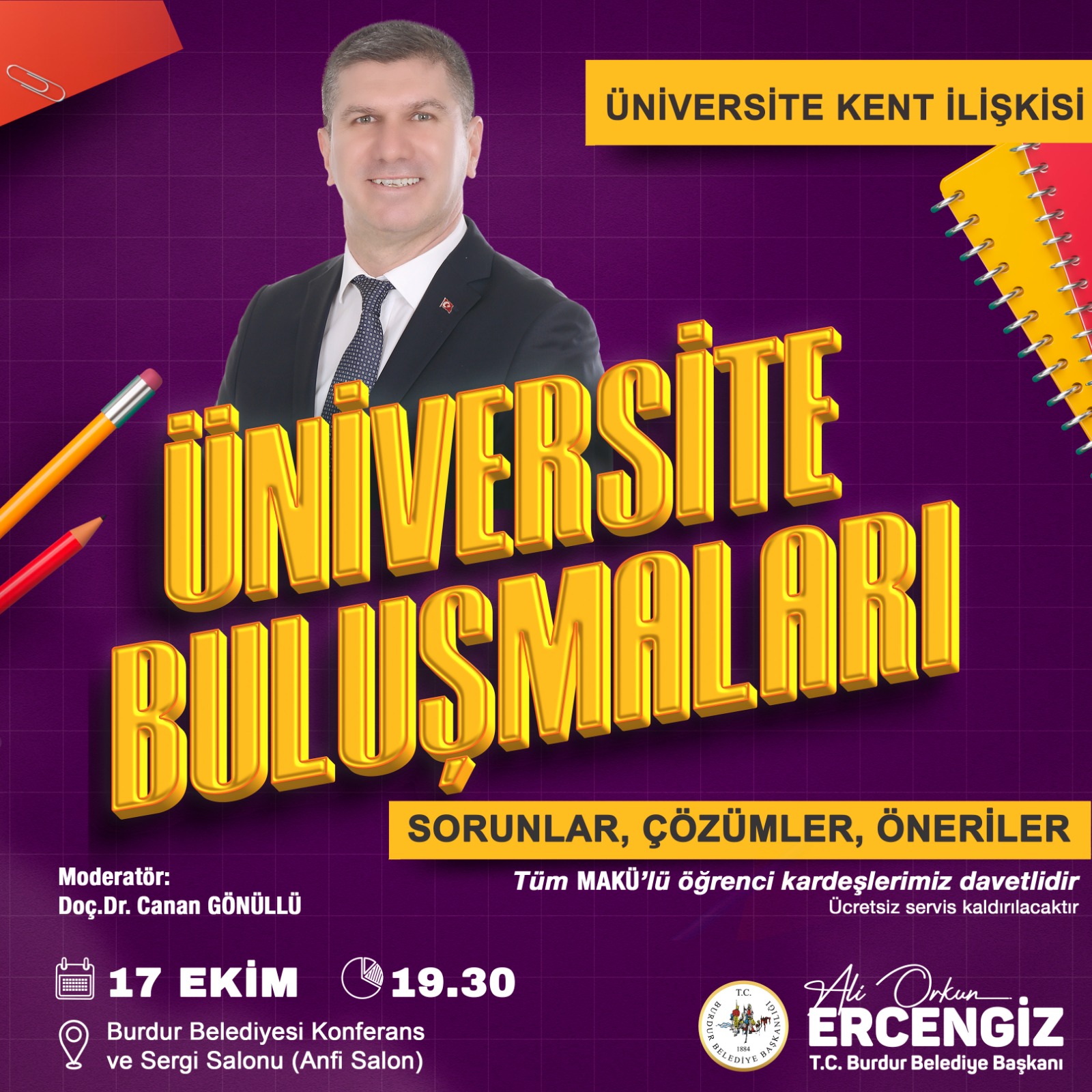 burdur belediyesi üniversite buluşmaları