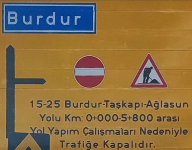 Burdur Ağlasun Kapalı Yol