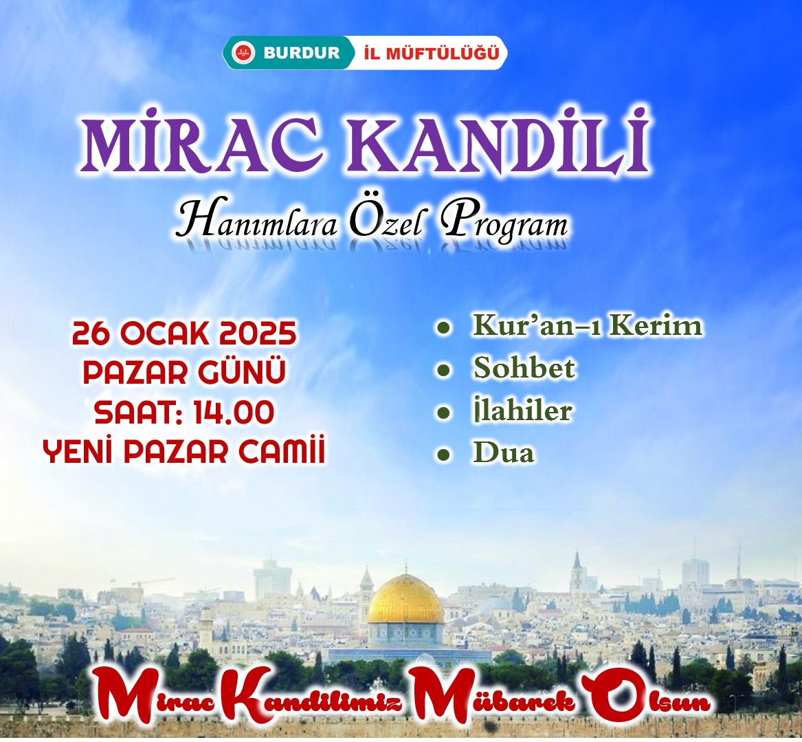 Burdur Ulu Cami Program