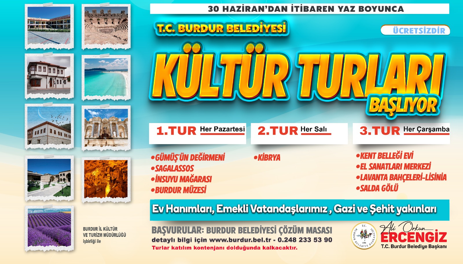 Burdur Belediyesi Ücretsiz Kültür Turları Başlıyor (1)