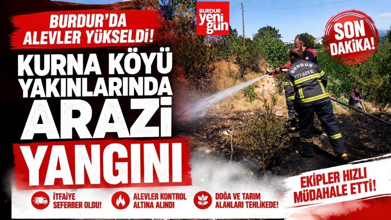 Kurna Köyü Yakınlarında Arazi Yangını