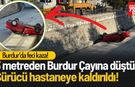 Burdur’da Otomobil Çaya Uçtu, Sürücü Yaralandı!