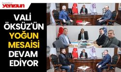Vali Türker Öksüz'ün yoğun mesaisi devam ediyor