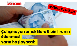 Çalışmayan emeklilere 5 bin liranın ödenmesi yarın başlayacak