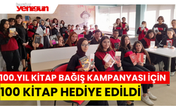 100.YIL KİTAP BAĞIŞI KAMPANYASI İÇİN 100 KİTAP HEDİYE EDİLDİ