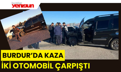 BURDUR'KAZA İKİ OTOMOBİL ÇARPIŞTI