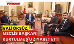 VALİ ÖKSÜZ, MECLİS BAŞKANI KURTULMUŞ'U ZİYARET ETTİ