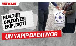 Burdur Belediyesi Ekip Biçti, Un Yapıp Dağıtıyor