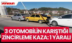 3 otomobilin karıştığı zincirleme kaza: 1 yaralı