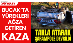 Bucak'ta Kaza: Takla Atarak Şarampole Devrildi