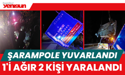 Şarampole Yuvarlandı 1'i Ağır 2 Kişi Yaralı