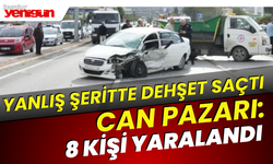 Karşı Şeride Giren Araç Dehşet Saçtı: 8 Kişi Yaralandı