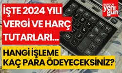 Gelir vergisi tarifesi ile 2024'te uygulanacak vergi ve harç tutarları belli oldu