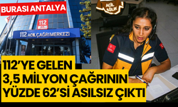 Antalya’da 112’ye gelen 3,5 milyon çağrının yüzde 62’si asılsız çıktı