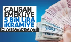 Çalışan emekliye 5 bin TL ikramiye yasalaştı