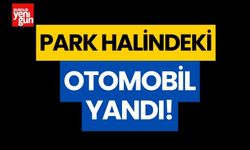 Park halindeki otomobil yandı