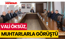 Vali Öksüz, Muhtarlarla Görüştü