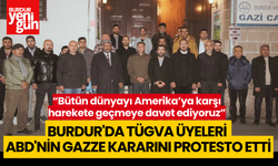 Burdur'da TÜGVA üyeleri ABD'nin Gazze Kararını Protesto Etti
