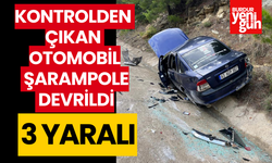 Kontrolden çıkan otomobil şarampole devrildi: 3 yaralı