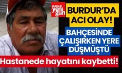 Burdur'da bahçesinde rahatsızlanarak yere düşmüştü! Yaşlı adam hayatını kaybetti