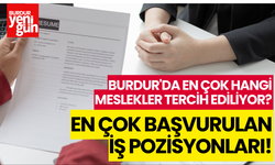 Burdur'da En Çok Başvurulan İş Pozisyonları