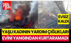 Yaşlı Kadının Yardım Çığlıkları Evini Yangından Kurtaramadı