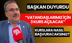 Başkan duyurdu: "Vatandaşlarımız için 3 Kurs Açılacak"