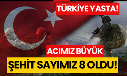 Şehit sayımız yükseldi... 8 askerimiz şehit oldu! Türkiye yasta!