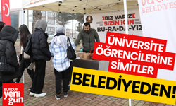 Üniversite öğrencilerine simitler belediyeden!