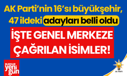 AK Parti’nin 16’sı büyükşehir, 47 ildeki adayları belli oldu