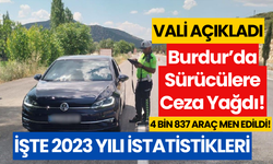 Burdur'da 2023 yılında 4 bin 837 Araç Trafikten Men Edildi; 264 milyon TL'lik Ceza Yazıldı