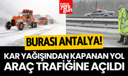 Antalya-Konya Karayolu kar sebebiyle bekletilen tırların geçişine açıldı