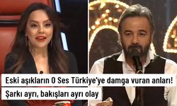 Eski aşıklar Ebru Gündeş ve Kerem Alışık'ın O Ses Türkiye'ye damga vuran anları! Şarkı ayrı, bakışları ayrı olay