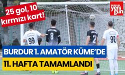 Burdur 1. Amatör Küme'de 11. Hafta Tamamlandı! 25 gol, 10 kırmızı kart..