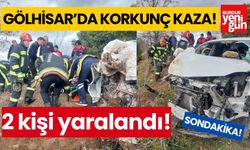 Gölhisar'da korkunç kaza! 2 kişi yaralandı