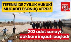 Tefenni'de 7 yıllık hukuki mücadele sonuç verdi! 203 adet sanayi dükkanı inşaatı başladı