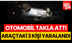 Otomobil Takla Attı: 3 Kişi Yaralandı