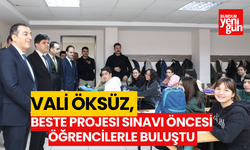 Vali Öksüz, Beste Projesi Sınavı Öncesi Öğrencilerle Buluştu