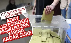 Siyasi partiler, aday listelerindeki eksiklikleri yarına kadar tamamlayabilecek