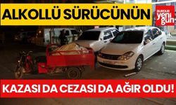 Alkollü sürücünün kazası da cezası da ağır oldu