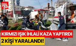 Kırmızı ışık ihlali kaza yaptırdı: 2 yaralı