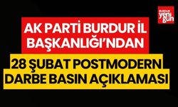 AK Parti Burdur İl Başkanlığının 28 Şubat Postmodern Darbe basın açıklaması