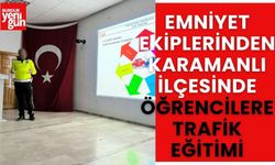 Emniyet Ekiplerinden Karamanlı İlçesinde Öğrencilere Trafik Eğitimi