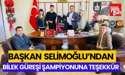 Başkan Selimoğlu'ndan Bilek Güreşi Şampiyonuna Teşekkür