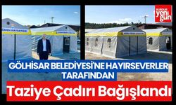 Gölhisar Belediyesi'ne Hayırseverler tarafından Taziye Çadırı Bağışlandı