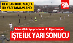 Tefenni Belediyespor, Bucak Bld. Oğuzhanspor Maçında İlk Yarı Tamamlandı