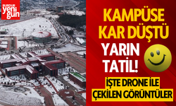 Burdur'da MAKÜ Kampüse Kar Düştü... Yarın Tatil!