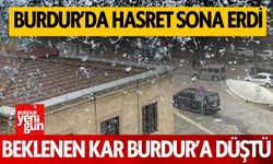 Burdur'da Hasret Sona Erdi! Beklenen Kar Burdur'a Düştü